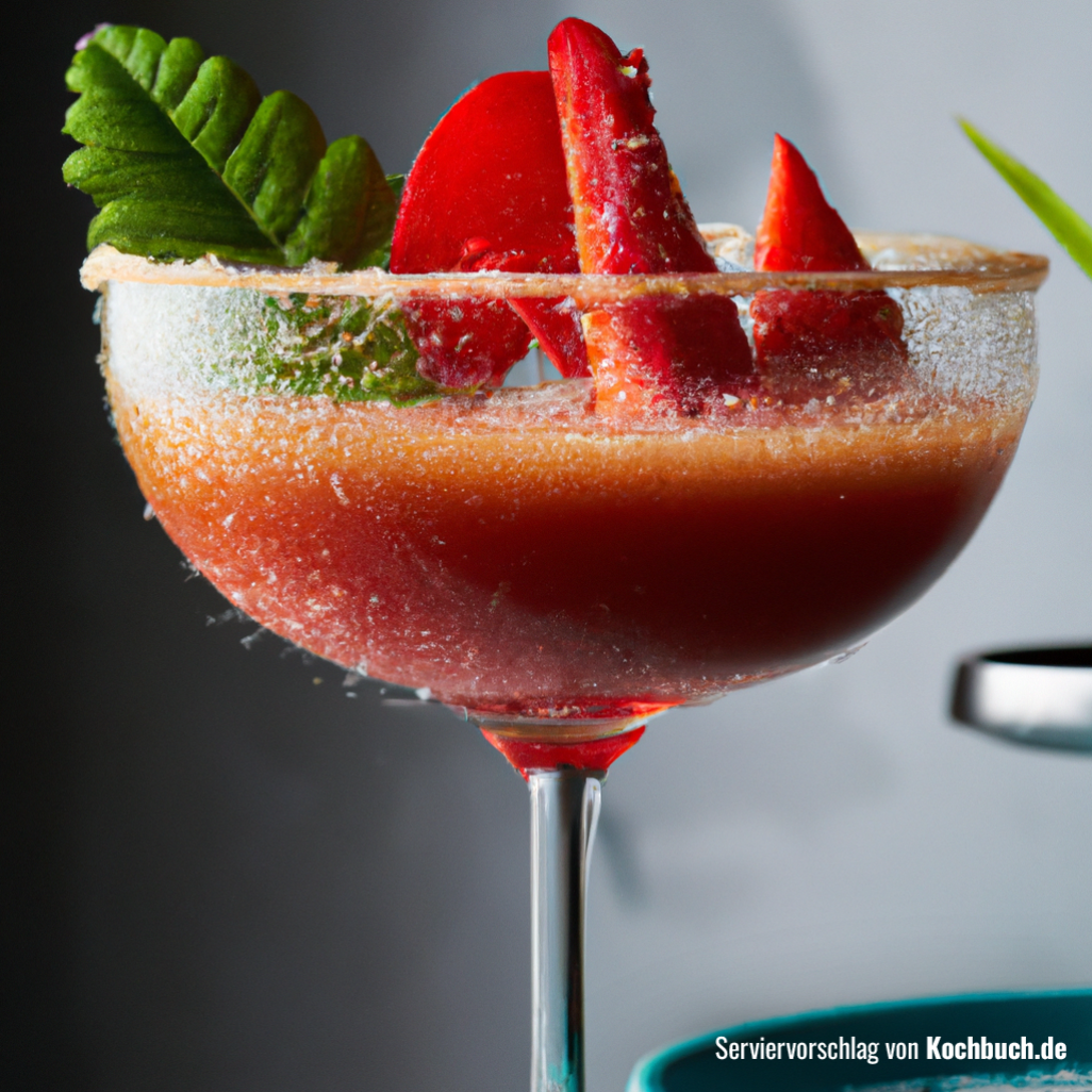 Einfaches 10 Min. Rezept für Erdbeer-Margarita